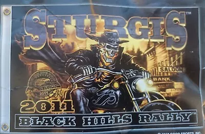 2011 Sturgis Rally Motorcycle Flag (3' X 5') Gunslinger Sturgis Biker Flag • $6.99