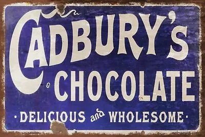 Cadburys Chocolate Bar Advert Vintage Look Retro Style Metal Wall Sign Plaque • £12.99