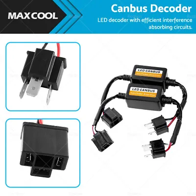 2x H4 Led Headlight Canbus Error Free Anti Flicker Resistor Canceller Decoder ST • $16.59