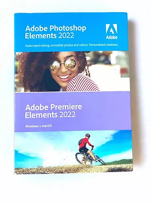 Adobe Photoshop Elements 2022 & Premiere Elements 2022 Factory-Sealed Retail Box • $96.50