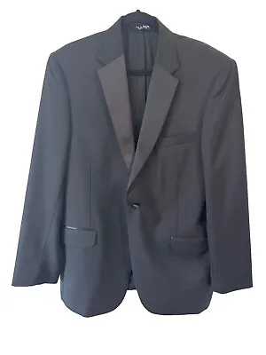 Jos A Bank Mens Tuxedo Travelers Jacket Size 44L 100% Wool Black Blazer • $38.95