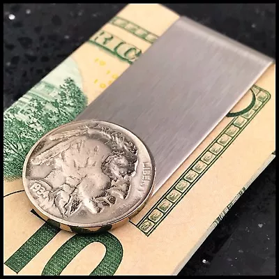 New Credit Card Money Clip Indian Head Nickel Vintage Coin 🇺🇸 USA 5 Cents M29 • $9.99