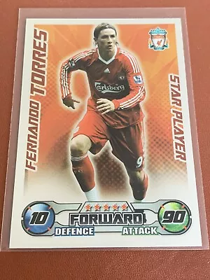 2008/2009 Topps Match Attax Star Player Card Fernando Torres - Liverpool • £2