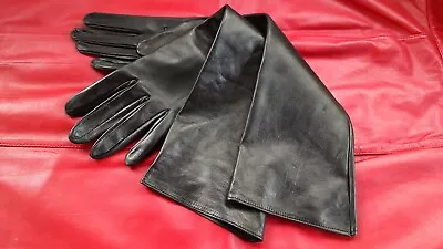 Black Glove Friday Sale - Size 9 Unlined Kid Leather Italy - Evening Formal • $99.95