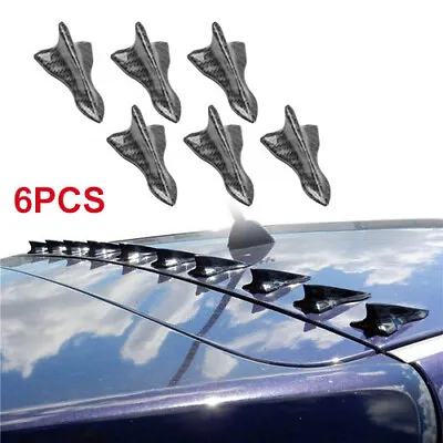 6pcs Car Roof Diffuser Shark Fin Spoiler Roof Wing Air Vortex Generator Sticker • $16.99