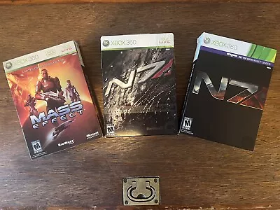 Mass Effect Trilogy 1 2 3 Collector’s Edition Bundle Complete CIB Xbox 360 • $89