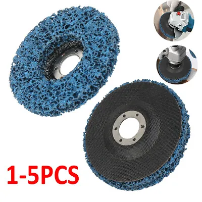 5X 115mm 4.5  Poly Strip Wheel Discs Paint Rust Remove Abrasive Angle Grinder UK • £5.27