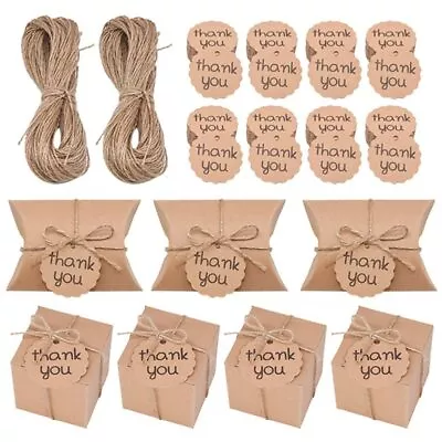$15.62 • Buy 50/100pcs Paper Candy Boxes Kraft Box Wedding Snack Gift Party Cake Packing Box