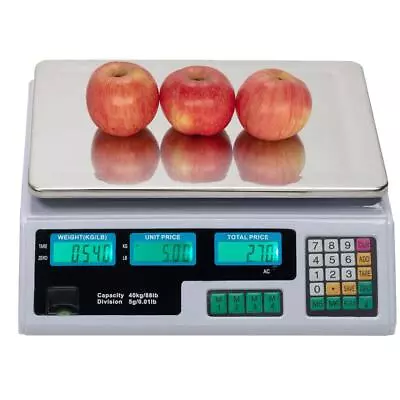 40KG Digital Price Computing Scale Food Produce Meat Deli Kitchen Supermarket • $32.99