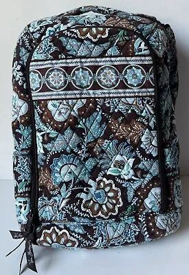 Vera Bradley Campus Backpack Quilted Java Blue Paisley Floral W/ Laptop Sleeve • $34.98