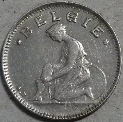 Belgium 50 Centimes Coin~1930 Belgie Albert I~KM#88~Nickel 2.5g~VFine~#986 • $3.73