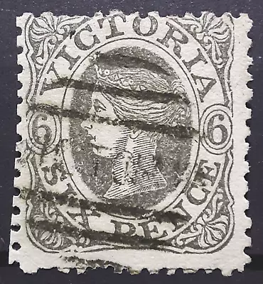 Victoria Australia Stamp 1861-63 6d Queen Victoria Scott # 71 Used • $0.99