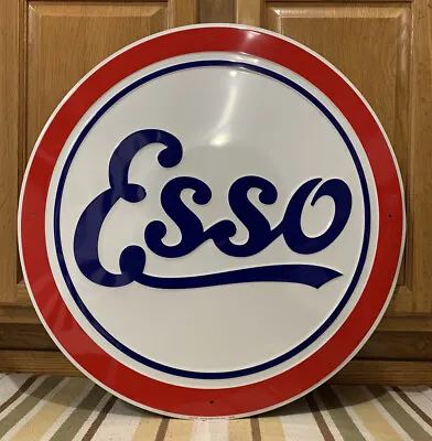 Esso Metal Sign Vintage Style Garage Wall Decor Gas Oil Tools Bar Pub Enco Shop • $62