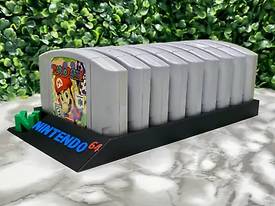 Nintendo 64 Game Holder - With 3D N64 Logo & Coloured Text - Holds 9 Games • $15