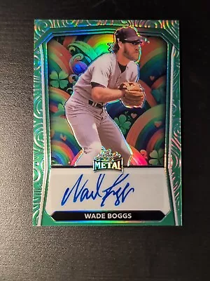 Wade Boggs 2024 Leaf Metal St. Patrick's Day Rainbow 1/3 Auto • $25.76