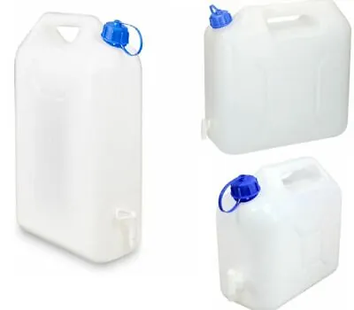 Water Storage Containers 5/10/15L Litre Carrier Tap Spout Food Grade Jerry Can • £8.99