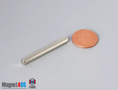 3/16 Dia X 1 1/2  N40 4.76 X38.1mm  Rare Earth Neodymium Cylinder/Rod Magnets • $9.99