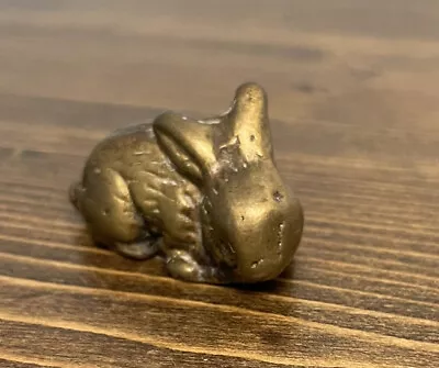 Vintage Mini Brass Bunny Paperweight Heavy • $8