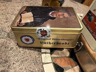 VTG GERMAN Tin Martin Luther Bread Lutherbrodt “Original Wittenberger” Y2K • $16.99