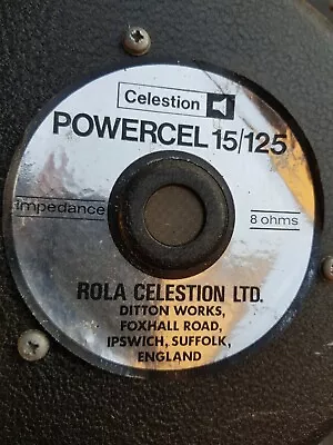 Celestion Powercel 15 125 1970s Vintage Bass Speaker Rola Sound System PA Driver • £125