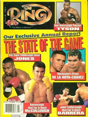 1996 The Ring Magazine: State Of The Game - Mike Tyson/De La Hoya-Chavez/Jones • $5