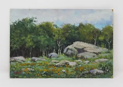 Noel Daggett  Up In Mass  Landscape Forest Painting • $995