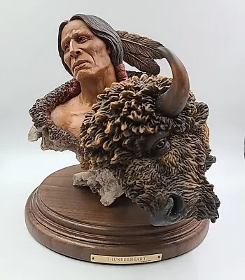 Mill Creek Studios THUNDER HEART Native American Bison Sculpture Joe Slockbower • $499