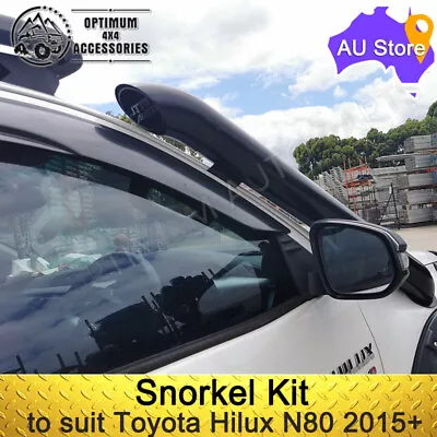 Steel Snorkel Kit With Black Powder Coated To Suit Toyota Hilux N80 2015-Onwards • $584.10