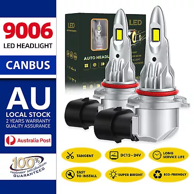 Canbus 2X 9006 HB4 LED Headlight Bulbs Kit 6000K White High Low Beam Light Bulb • $47.29