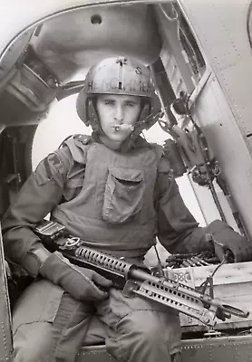 Vietnam  War  Photos --   UH-1 Huey + Door Gunner • $3.99