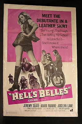 $164.31 • Buy Hell's Belles Original 1-sheet -1968 Jocelyn Lane Folded (C-7/C-8)