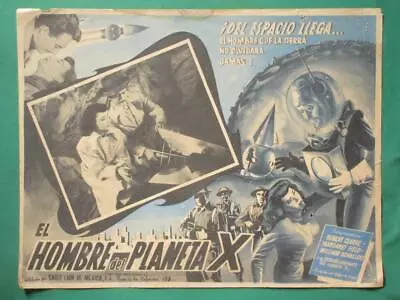1951 THE MAN FROM PLANET X Sci-Fi ROBERT CLARKE Amazing Art MEXICAN LOBBY CARD • $26.88