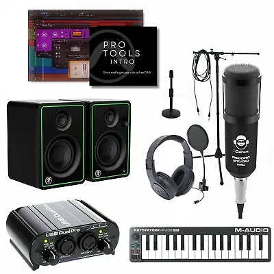 Home Recording Pro Tools Intro Bundle Package W/ Mini 32 Mackie Art Software • $369.99