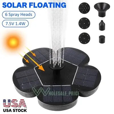 Solar Powered Water Pond With Filter Pump Garden Submersible Fish Tank Fountains • $19.11