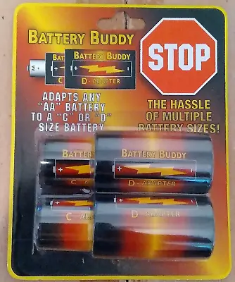 Battery Buddy Adapter Converter 4 Pieces 2 AA To C + 2 C To D Battery • $3.50
