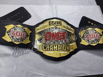 New GCW Ultra Violent Championship Leather Belt Adult Size 2mm Metal Plates • $125