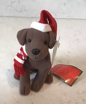 Christmas Plush Dog Canine Bean Ornament Stuffins License K9 Chocolate Laborador • $9.99