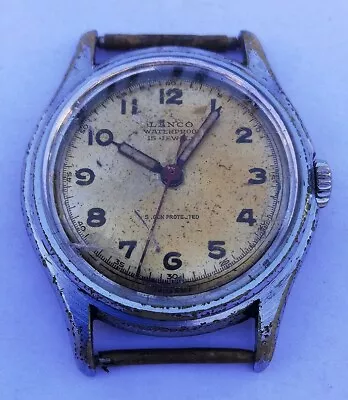 LANCO Cal. 1054 - Rare Vintage SWISS MADE Wristwatch - 40s WW2 Era • $68.38