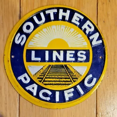 Vintage 1950’s Post Cereal Premium “Southern Pacific Lines” Railroad Tin Sign • £7.59