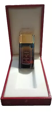 Vintage MUST DE CARTIER By CARTIER Paris PURE PARFUM 7.5 Ml-.25 Oz LEATHER CASE • $100