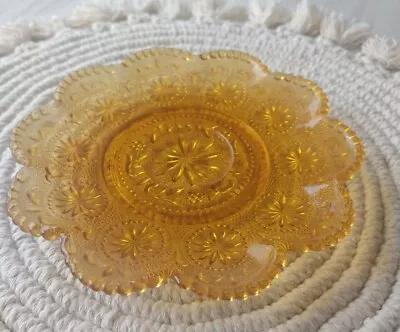 Amber Glass Vintage Small Plate Decorative Glassware • $7.50
