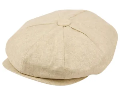 Classic Men's 8 Panel Linen Applejack Gatsby Newsboy Ivy Hat Spring Summer Goft • $19.99