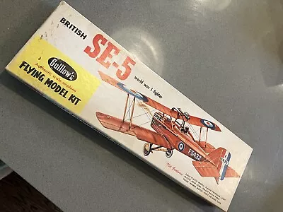 Guillows 18” Se5 Rubber Power Vintage Balsa Model Airplane Kit • $19