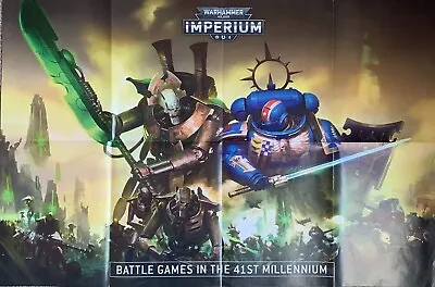 Warhammer 40k Imperium Poster Necrons Vs Space Marines Large A1 New Free P&P • £4.34