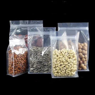 Clear Seal Plastic Bag Stand Up Self Seal Bags Food Pouches Packaging • $7.99