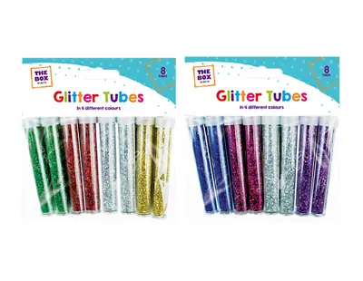 Glitter Tubes Creative Craft Card Making Kids Sparkle Decoupage Scrapbooks 16PK • £3.29