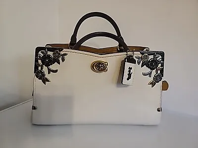 Coach Mason Carryall Glovetanned Leather Satchel Bag With Metal Tearose Accents  • $475