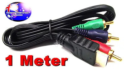 From OZ Quality 1PC 1M HDMI Male To 3 RCA Male Plug RGB Audio Video Lead Cable + • $10.95