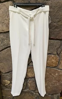 VINCE CAMUTO Belted High Waist Pants Sz 02468101214 Ivory NWT$109 9169319 • $19.99