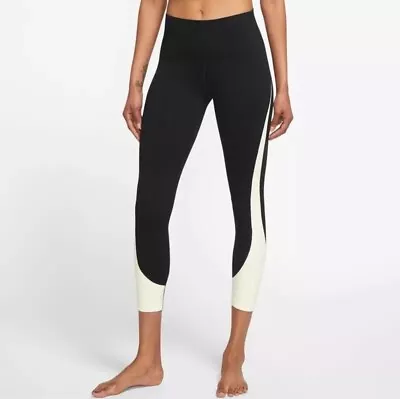 Nike Yoga Women's Dri-Fit High-Rise 7/8 Crop Leggings Size Medium DM7673-010 NWT • $44.95